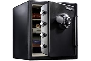 SENTRY SAFE SentrySafe Fireproof and Waterproof Steel Home Safe with Dial Combination Lock, Secure Documents, Jewelry and Valuables, 34.8 Litres, 17.8 x 16.3 x 19.3 x Inches, SFW123CU