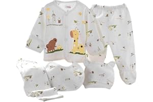 GAJAOUS Ensembles de vêtements en coton pour bébés garçons et filles nouveau-nés de 0 à 3 mois, comprenant des hauts, un chapeau, un pantalon et une tenue assortie
