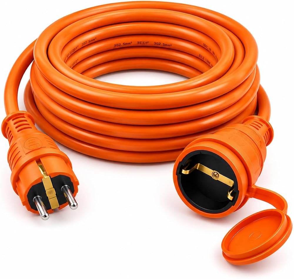 3x2.5mm TTR Topraklı Turuncu Seyyar Uzatma Kablosu (10 Metre) | Topraklı, 3x2.5mm , Turuncu, TTR Kablo