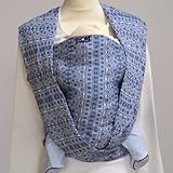 100% kbA-Baumwolle DIDYMOS Babytragetuch,Indio blau-weiß Gr.2