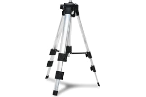 TOMAHAWK Adjustable Aluminium Alloy Laser Tripod Stand Holder with 3-Way Pan Head, Bubble Level and Extra 5/8" Thread, Feet Lock