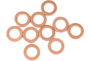 X AUTOHAUX 10st Platt Koppar Bricka Tätningsring För Bil 10x15x1,5 mm