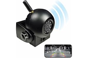 MHCABSR Wireless Backup Camera Magnetic WiFi, Rechargeable Truck Trailer Hitch Rear View Camera HD Car RV Camper Reverse Cam Night Vision Easy to Use for iPhone Android