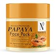 Nutriglow Natural's Papaya Gesichtspackung – Für Trockene & Fettige Haut | 100 G, Clay-Based Formel