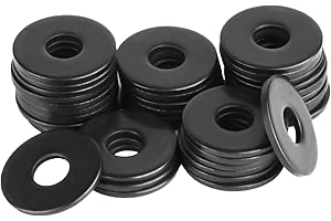 VARHHUXHA 35 Pcs Rondelle M8, Rondelles Inox, Rondelle Metal, Rondelles Plates Acier Inoxydable Noires pour Vis et Boulons Filetés écrous, Réparation à Domicile, Bureau, Atelier (M8)