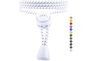 Everest Fitness 5 paia di lacci in gomma con chiusura rapida senza legare, elastici per scarpe per adulti e bambini