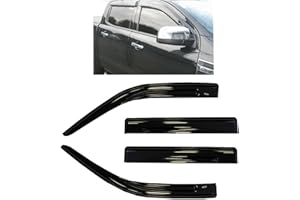 EVOLUTION CAR SPARES COMPATIBLE WITH Ford Ranger [2002 to 2022] Wind Deflectors, Rain Sun Smoke Deflectors Set of 4 [Stick-on]