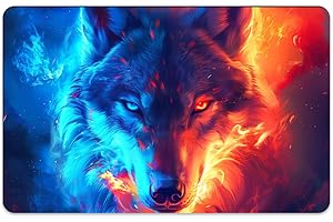 Peacoblue Bank Card Sticker Colorful Wolf Credit Debit Card Custom Skin Cover Protector, 4 Styles Waterproof Scratch-Proof and Aesthetic Decal for Most Popular EBT Transportation Key Card