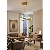 Lzy Modern LED Sarkıt Avize, Altın Rengi, Spiral Tasarım, Salon ve Antre i&ccedil;in Dekoratif Tavan Aydınlatması