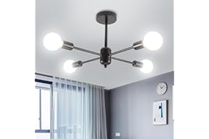 WOTTES lampadario soggiorno, E27 lampadario, lampadario camera da letto moderno, per camera da letto, soggiorno, cucina, lampadina E27, diametro 57cm