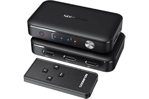 Switch HDMI 4K 3 in 1 out con Telecomando, SOOMFON Commutatore HDMI Automatico 4K@30Hz HDR 3D HDCP1.4, per PC/Laptop/XBOX/PS 5/4 e TV/Proiettore/Monitor