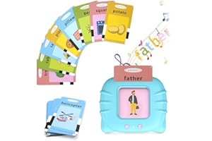 FBAR Bcamelys Talking Flash Cards for Toddlers 2-4 Years, Educational Toys 1 2 3 4 Year Old - Speech Therapy Learning Interactive Toys, Machine Birthday Gift Ages 1-4, Green (62454HHTPKOY)