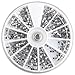 SODIAL(R) 3000 Pcs Crystal Glitter Rhinestone Nail Art Tips Decoration 2mm+Wheel Beauty
