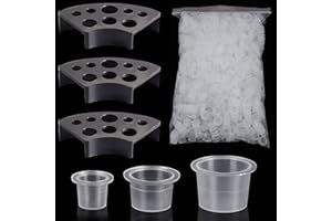 300pcs Tattoo Encre Caps avec 3 Support de Gobelet Noires d'encre de Tatouage - Emalla 100 Petits 100 Moyens 100 Grands Encre de Tatouage Gobelets + 2 porte-gobelets pour Tattoo Ink