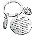 KUIYAI Firefighter Gift Keychain for Men, Silver