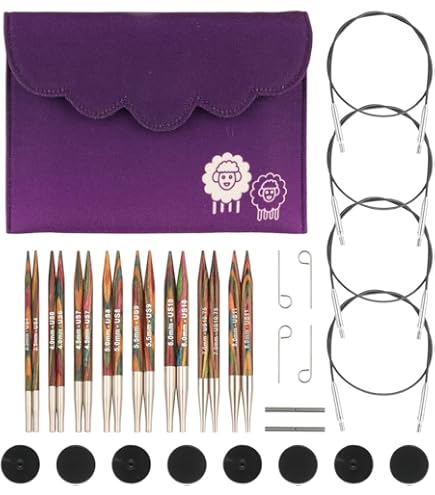 Set Ferri Da Maglia Intercambiabili KnitPro Dreamz - 5 Paia In Legno Di Betulla Con Accessori