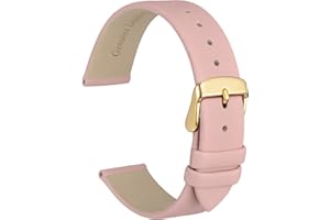 WOCCI Elegant Watch Straps, Genuine Leather Replacement Bands, Stainless Steel Buckle, 8mm 10mm 13mm 12mm 14mm 16mm 18mm 20mm 22mm