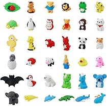 thumbnail image 2 of HOUDERCO 30pcs Cartoon Hamburger Erasers Mini Food Shape Fun 2 of 9