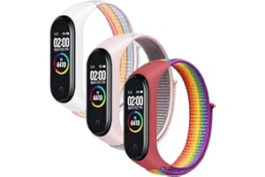 Keecuty Cinturino in Nylon per Xiaomi Mi Band 6/5/4/3 Cinturino in Nylon Regolabile Cinturino di Ricambio Compatibile XiaomiMi Band 6/5/4/3 per Donna Uomo