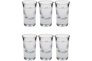 Bormioli Rocco Dublino verre à liqueur 34ml, avec remplissage marque à 2cl, anneau rouge, 6 verre