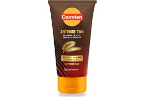 Carroten Intensive tanning oil gel, SPF 0, solbränneaccelerator, 150 ml | Med provitamin A och vitamin E, för snabb och intensiv solbränna