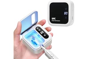 TKMARS Sterilizzatore Spazzolini Da Denti Uv Disinfettante Per Spazzolini A Basso Rumore, Sterilizzatore Per Spazzolini 1000mah Scatola Portatile Per Asciugatura E Disinfezione, Bianco