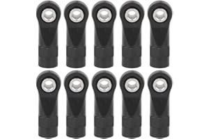 VGEBY Accesorios para automóviles RC, 10 piezas de plástico y acero Control remoto a escala 1:10 Coche Enlace M4 Varilla de conexión Ancho de extremo Bolas Conjunto de cabeza de junta para Traxxas 1/1