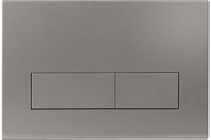 Mendorio Placca di Comando WC, Compatibile con Geberit Sigma, UP300 e UP320, Piastra Doppio Scarico, Dimensioni 246×164 mm, Completa di Set di Leve di Scarico e Telaio di Montaggio (Grigio scuro)