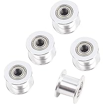 BEMONOC 2GT Open Ended Timing Belt Motor Drive Belt Width=9mm Rubber With Fiberglass Core For 3D Printer Pack Of 5Meters & 5pcs GT2 Aluminium Timing Belt Pulley 20 Teeth 6.35mm Bore