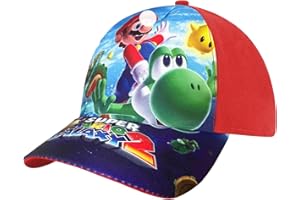 Bonamana Mario Casquette de baseball imprimée pour garçons et filles Casquette réglable à bord plat pour enfant