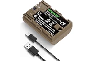 NEEWER Rechargeable Camera Battery with USB Charging Cable Type C, LP-E6NH LP-E6N LP-E6 Battery Compatible with Canon EOS R5 R6 R6 II R7 R 5D II III IV 6D 6D II 7D 7D II 60D 70D 80D 90D