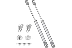 HICOOSEE Lot de 2 Vérin à Gaz, 100N / 10kg Verin Meuble Ressort Amortisseurs à Gaz avec Vis, Verin Hydraulique Levage de Porte Armoire Cuisine Placard Penderie à Chambre, Charniè