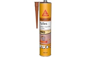 SIKA - Mastic-colle souple polyuréthane - Sikaflex-145 Tuiles Purform terre cuite - Réparation et collage de tuiles - Tous types de tuiles - 300 ml
