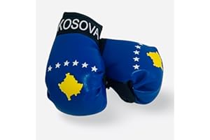 PLMVI Kosovo Mini-Boxhandschuhe für Auto - Innenspiegel Mini-Boxhandschuhe Auto Kosovo Flagge - Doreza boksi te vogla kosovë per makine