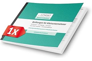 ‎PRIMUS-PRINT.DE Primus Print Quittungsblock DIN A6 quer & gelocht, 2x50 Blatt mit Durchschlag - ohne Mwst, durchschreibend & fortlaufend nummeriert - Quittungsblock Kleinunternehmer - Rechnungsblock - Quittung