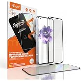CaseOnn Nothing Phone 1 Tam Kaplayan 9H Temperli Cam Ekran Koruyucu Siyah [Nothing Phone 1 ile Uyumlu]