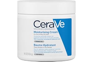 CeraVe Moisturising Cream, Face & Body, with 3 Essential Ceramides & Hyaluronic Acid for Dry to Very Dry Skin, Developed with