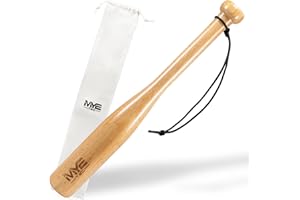 ‎ORAMICS Oramics Holz Baseballschläger Softballschläger für Kinder Teennager Jugendliche 48cm 18Zoll inklusive Tragetasche, Baseball Schläger mit Schlaufe aus einem Stück Holz gefertigt