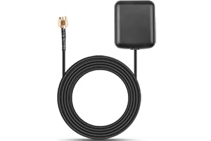 Greluma Antenne de Navigation GPS Active étanche pour véhicule de 4 m avec connecteur mâle SMA pour Module de système de Navigation GPS d'autoradio, Camion, Bateau, Traceur GPS