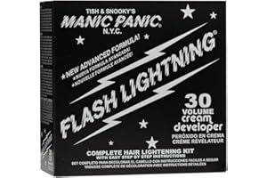 ‎MANIC PANIC Manic Panic Flash Lightning Bleach Kit, entfernt natürliche Farbtöne und hellt das Haar auf, komplettes Hair Lightning Kit – 30 Volumen Cremeentwickler