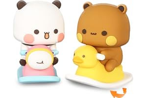 Zamety 2 Stück Bubu Dudu Wackelfigur Auto, Panda-Bär Kawaii Deko, Dudu Bubu Auto Deko Ornament, Bubu Dudu Kuscheltier, Wackelfigur Geschenk, Niedliche Armaturenbrett Auto Dekorationen