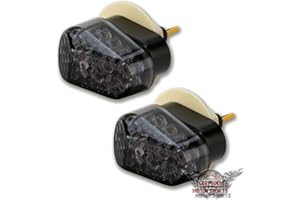 GERMANY MOTORSPORTS LED Motorrad Mini Micro Blinker Verkleidungsblinker Yamaha R1 R6 FZ1 FZ6 XJ6 R125 schwarz getönt Miniblinker 1 Paar