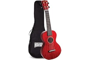 Mahalo-Hano-Hano-Ukulele-Konzert Transparentrot