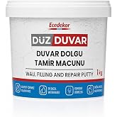 Ecedekor D&uuml;z Duvar - Dolgu ve Tamir Macunu, Su Bazlı, Solvent İ&ccedil;ermez, Kokusuz, 1 kg