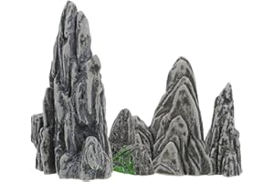 Ktnyl 4 Piezas Adornos de Rocalla Simulados, Micro Paisaje Rocalla, Mini Figura de Montaña, Adornos de Rocalla Simulados, Estatua de Montaña Terrario Adorno de Rocalla Micro Paisaje (Pequeño)