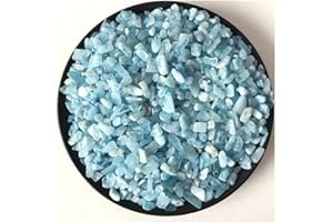 AITELEI 1 lb Natural Hailanbao Crystal Tumbled Chips Crushed Stone Healing Reiki Crystal Irregular Shaped Stones Jewelry Making Home Decoration (Hailanbao)