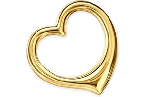 CLEVER SCHMUCK Goldener Damen Anhänger frei schwingendes kleines Mini Herz 12 mm glänzend innen offen beidseitig plastische Form 333 Gold 8 Karat im Etui Ich liebe Dich