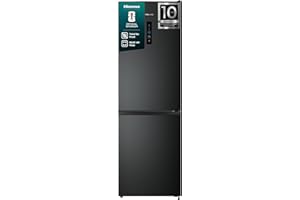 Hisense RB390N4BFC Kühl-Gefrier-Kombination, Total No Frost, Multi Air Flow, LED Display, Gemüsefach, Black Inox, EEK C