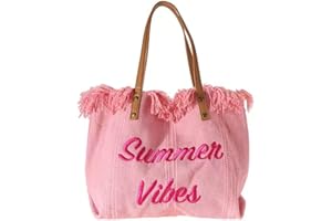GDVONE Borsa da Spiaggia Borsa di Tela di Grande Capacità Borsa a Mano Borsa da Donna Nuova Borsa a Tracolla 40 * 12 * 32cm
