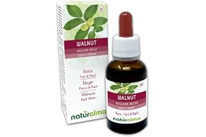 Walnut eller Valnöt (Juglans regia) Naturalma Emotionella blommor eller Bachblommor - 30 ml Flytande alkoholfritt extrakt i droppform - Blommessenser - Vegansk